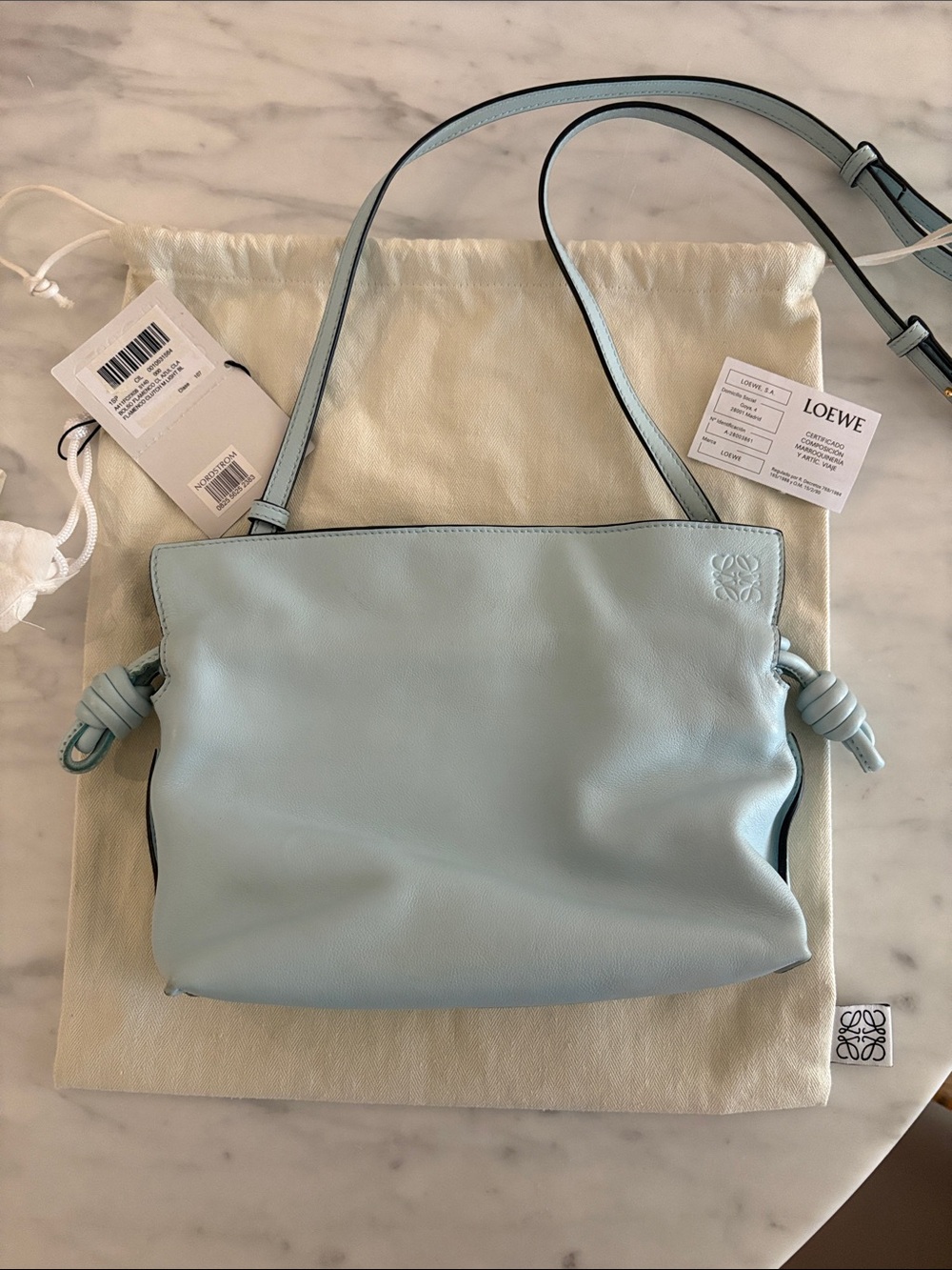 Loewe light Blue mini Flamenco